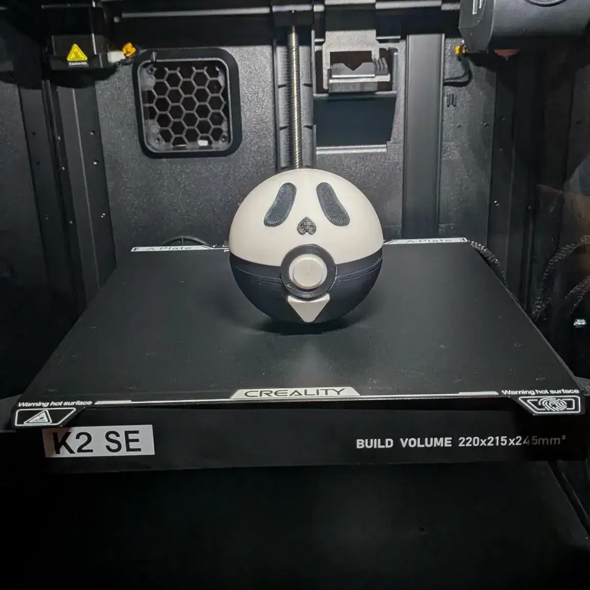 Ghostface Slasher Sphere Physical 3D Print - Wide Front View