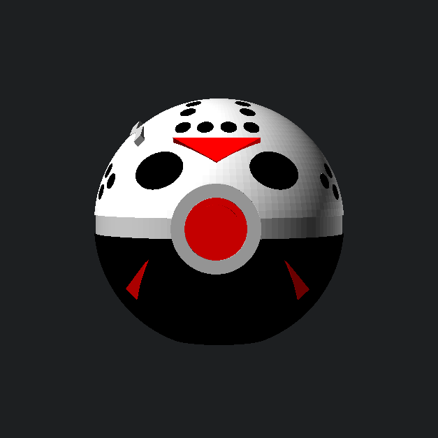 Jason Voorhees Slasher Sphere CAD Model Render
